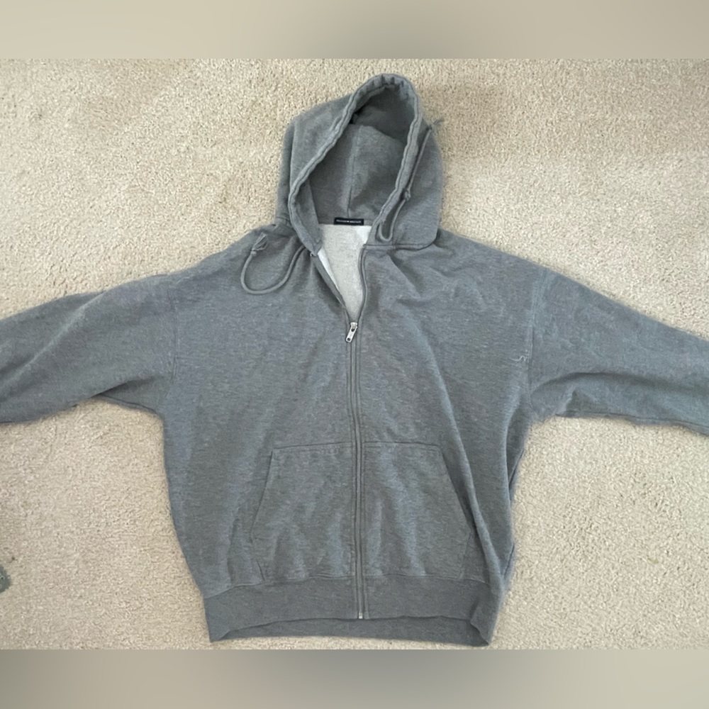 Oversized grey brandy zip up